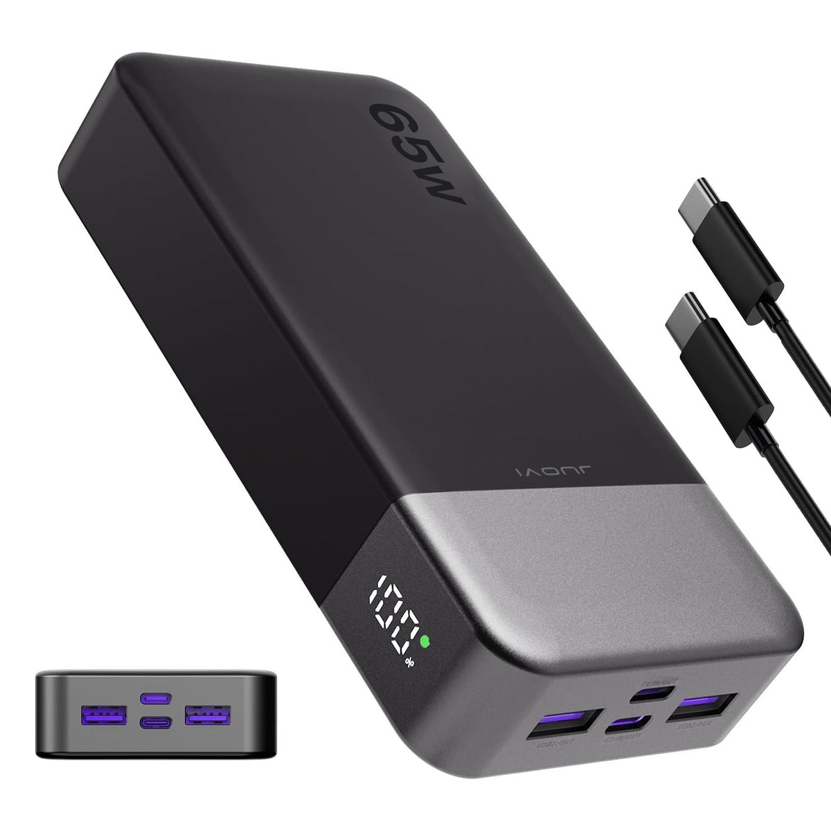 65W Fast-Charging 20000mAh Portable Power Bank