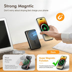 10,000 mAh Magnetic Power Bank Wireless Charger Portable Fast Charging 22.5W