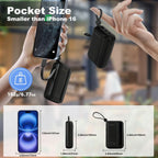 10000mAh Portable Power Bank with 22.5W Fast Charging & 3 Built-in Cables